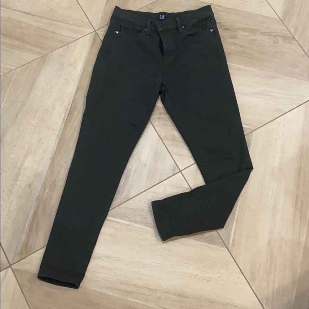 Gap army green denim jeans